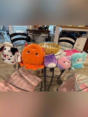 ✨ Cute Squishmallow 5-Piece Plush & Clip Lot ✨